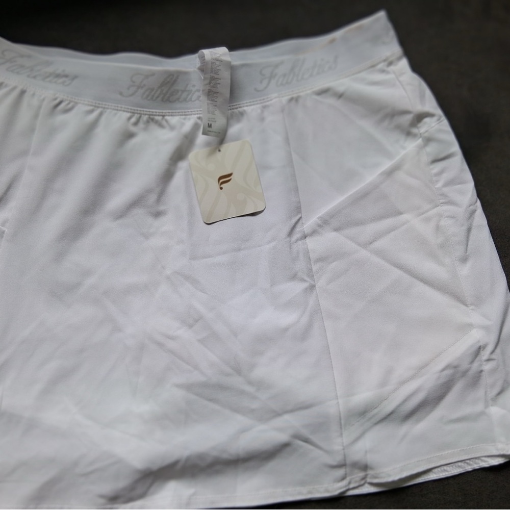 Fabletics Classic White Skirt with Built-In Short